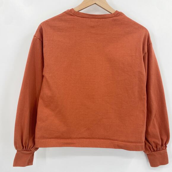 Madewell Chord‎ Bubble-Sleeve Top Thick Cotton Sweatshirt Size XXS - Picture 5 of 8